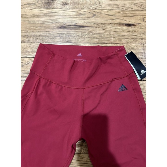 Adidas Women’s Red Circuit Tight 2 Leggings Size L NWT! - Picture 2 of 11
